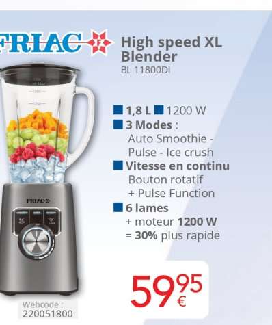 FRIAC High speed XL Blender BL 11800DI