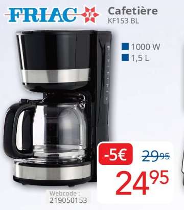 FRIAC Cafetière KF153 BL