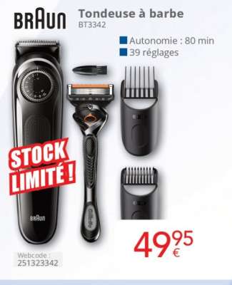 Braun Tondeuse à barbe BT3342
