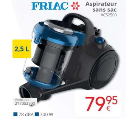 FRIAC Aspirateur sans sac VCS2500