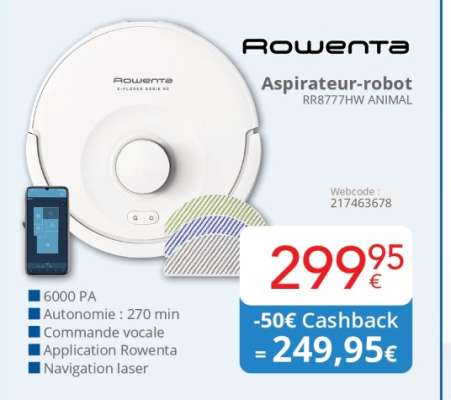 Rowenta Aspirateur-robot RR8777HW ANIMAL