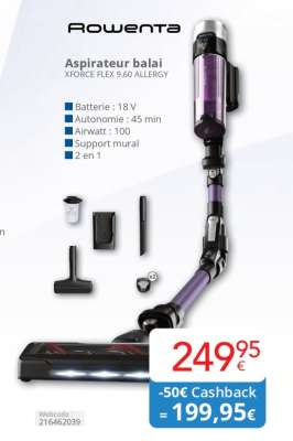 Rowenta Aspirateur balai XFORCE FLEX 9.60 ALLERGY