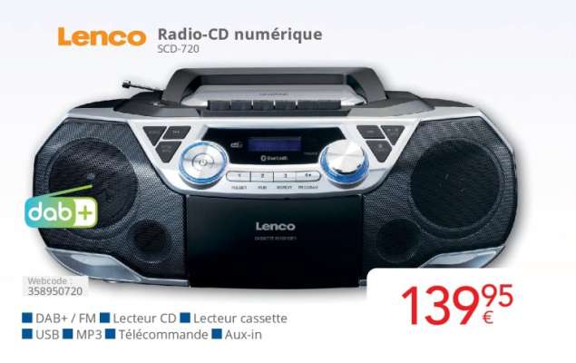 Lenco Radio-CD numérique SCD-720