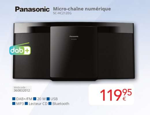Panasonic Micro-chaîne numérique SC-HC212EG