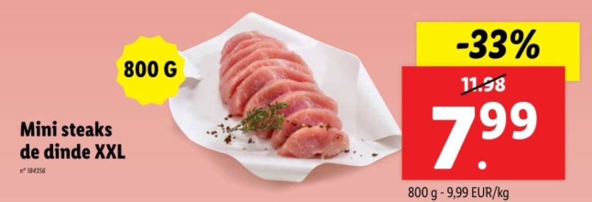 Mini steaks de dinde XXL