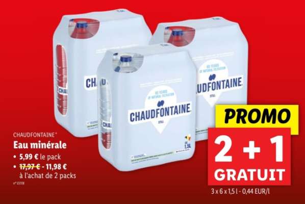 CHAUDFONTAINE Eau minérale