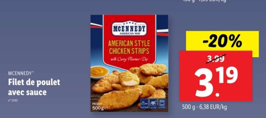 MCENNEDY Filet de poulet avec sauce