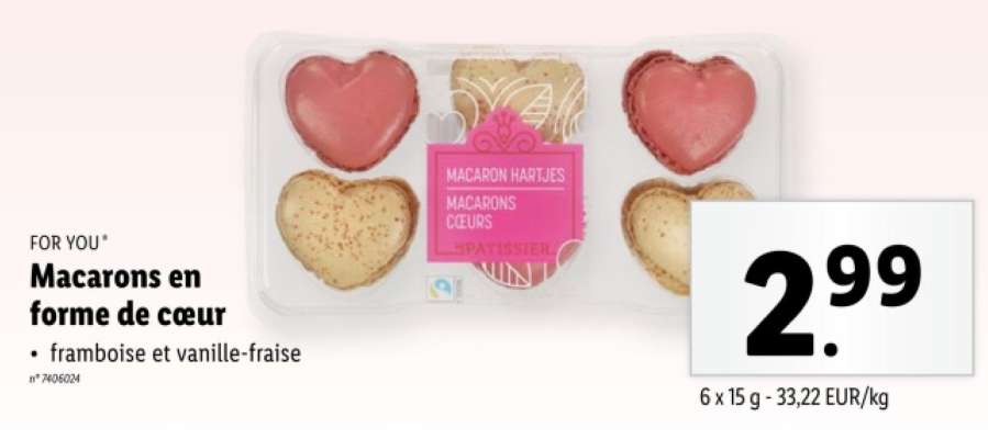Macarons en forme de cœur