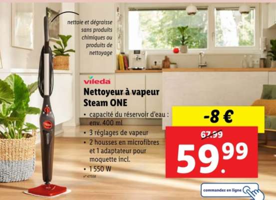 Vileda Nettoyeur à vapeur Steam ONE