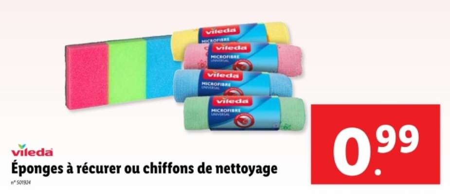 Vileda Éponges à récurer ou chiffons de nettoyage