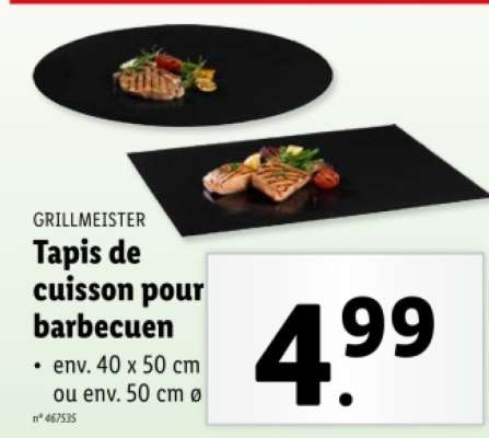 GRILLMEISTER Tapis de cuisson pour barbecue