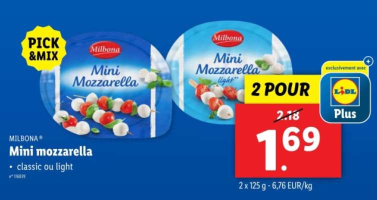Milbona Mini mozzarella