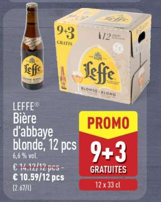 LEFFE® Bière d'abbaye blonde, 12 pcs