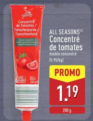 ALL SEASONS® Concentré de tomates