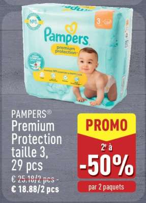 PAMPERS Premium Protection taille 3, 29 pcs