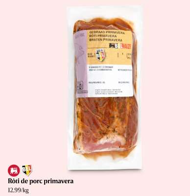 Rôti de porc primavera