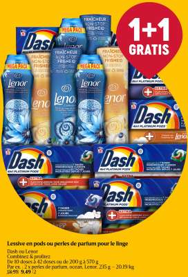 Lessive en pods ou perles de parfum pour le linge