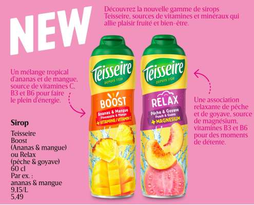 Teisseire Sirop Boost ou Relax