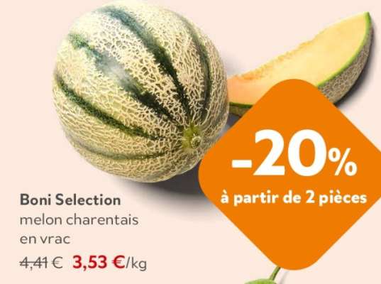 Boni Selection melon charentais en vrac