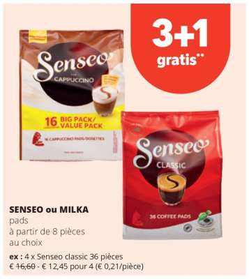 SENSEO ou MILKA pads
