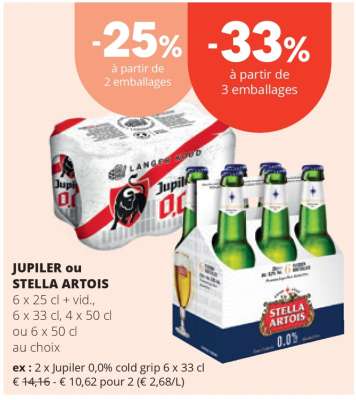 JUPILER ou STELLA ARTOIS