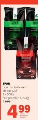 SPAR café moulu dessert en duopack