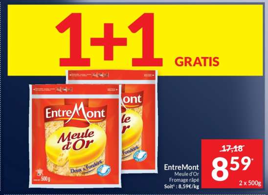 EntreMont Meule d'Or Fromage râpé