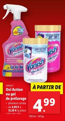 Vanish Oxi Action ou gel de prélavage