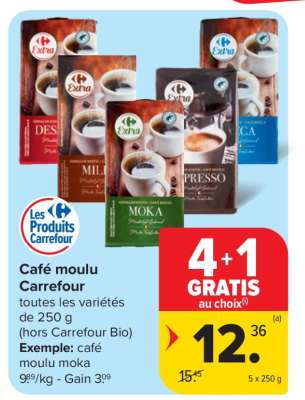 Café moulu Carrefour