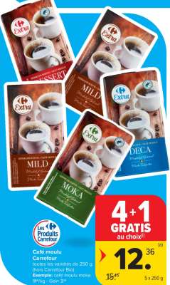 Café moulu Carrefour