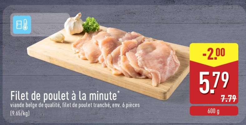 Filet de poulet à la minute