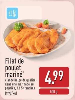Filet de poulet mariné