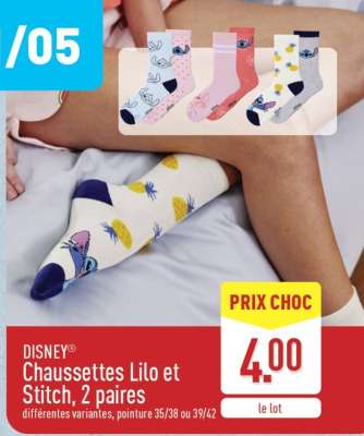 Chaussettes Lilo et Stitch, 2 paires