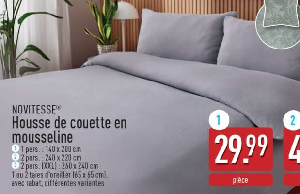 NOVITESSE Housse de couette en mousseline