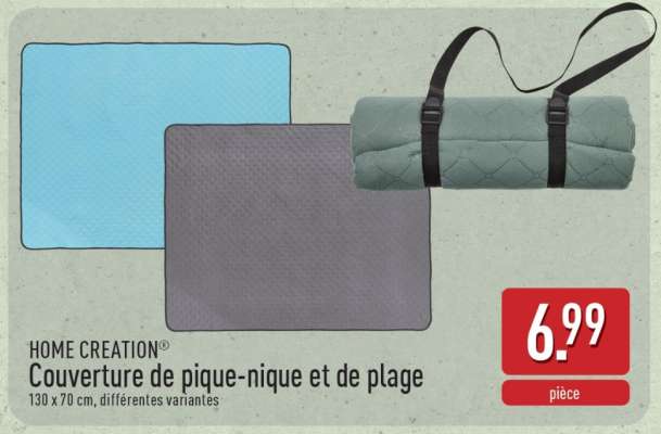 HOME CREATION Couverture de pique-nique et de plage
